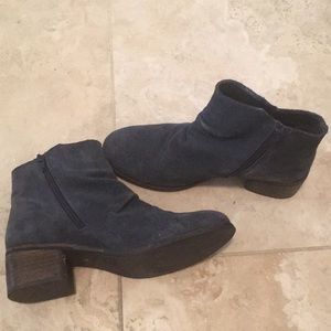 Blue ankle boots